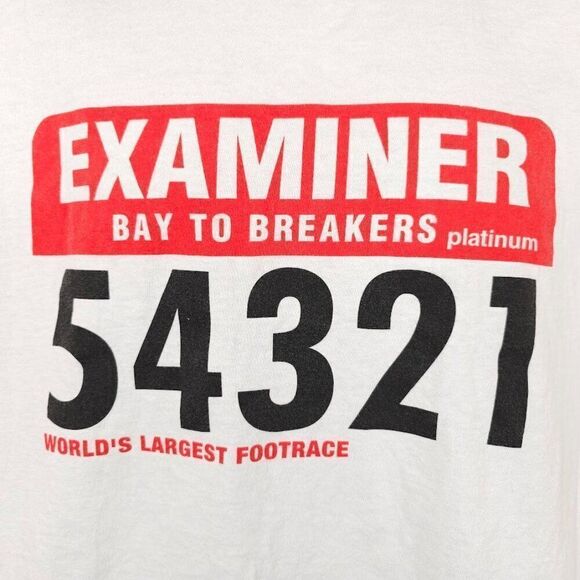 Vintage Bay To Breakers T Shirt Mens Size XL White San Francisco Examiner Race - Picture 3 of 6